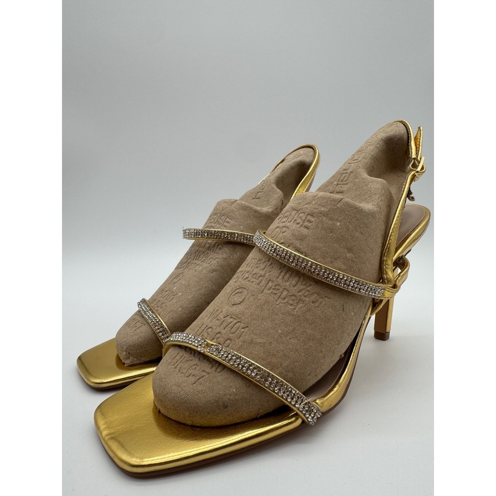 Dream Pairs Heels Womens Size 10 Gold Rhinestone Strappy Dress Sandals